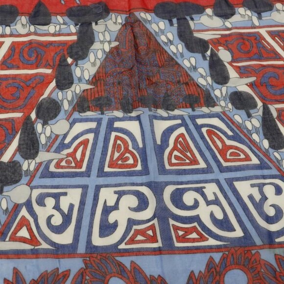 Hermes Paris Qui Roule Silk Red & Blue - Picture 2 of 10